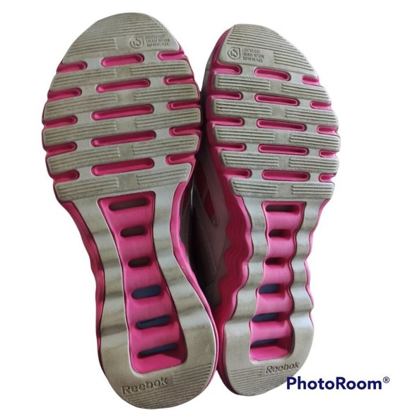 Reebok Women's VIBETECH Solvervibe Pink and Grey Trainers Size 9.5 - Picture 6 of 8